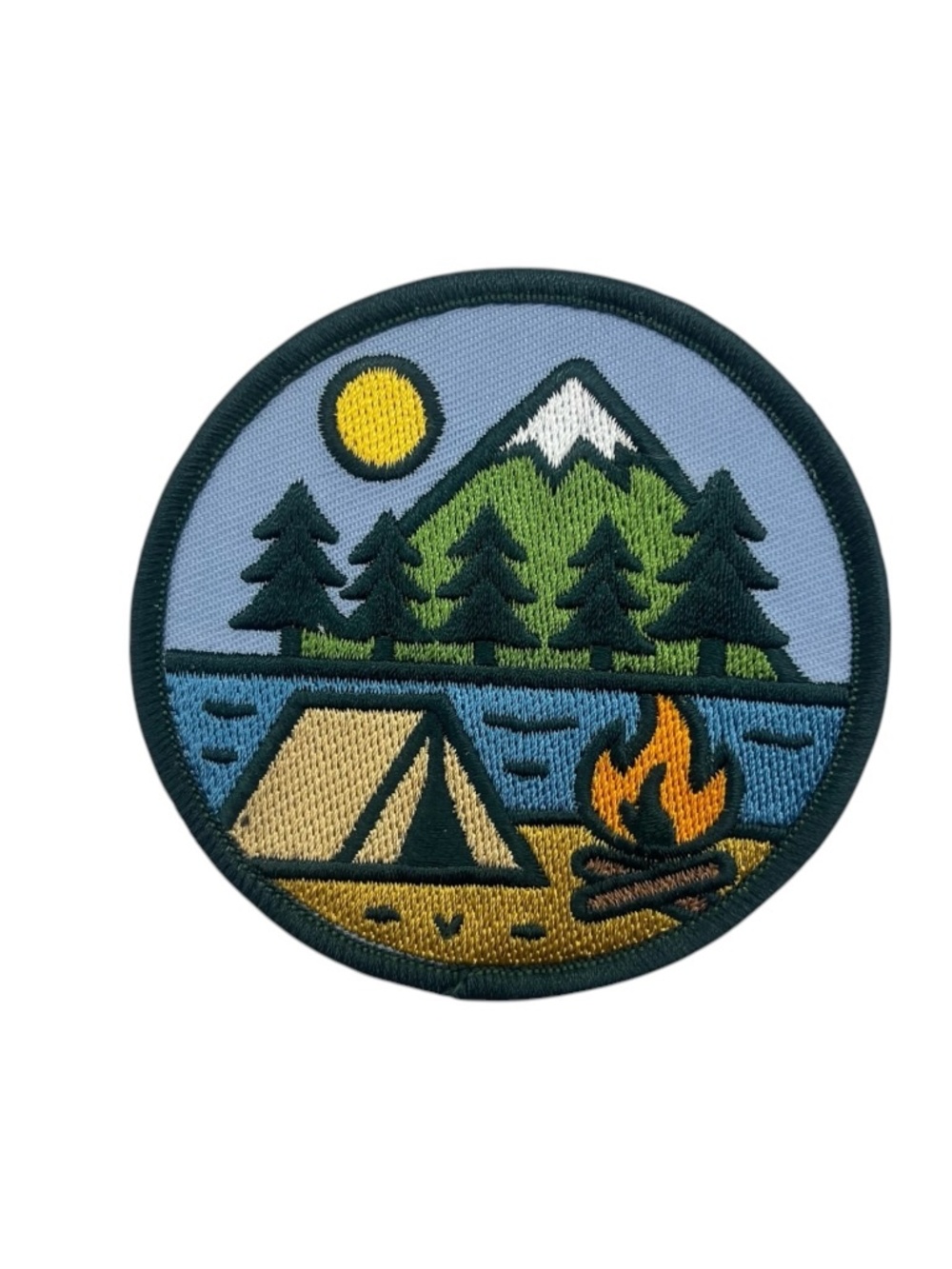 Camping Patch 3x3" Tent Campfire Mountain Lake Embroidered Iron On WITH TRACKING